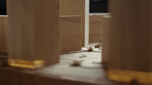 Detailed Miniature Model City Architecture Design