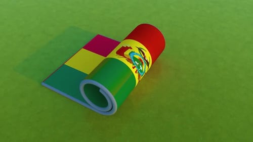 Bolivia Flag Unrolls Smoothly in Modern Animation