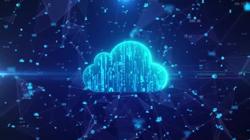 Cloud Computing And Cloud Service Network Technology Concept Background