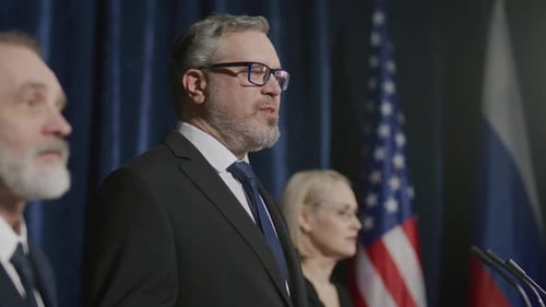 Political Leaders Speak at Press Conference