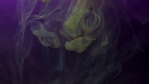 Abstract Colorful Fluid Swirls on Dark Background