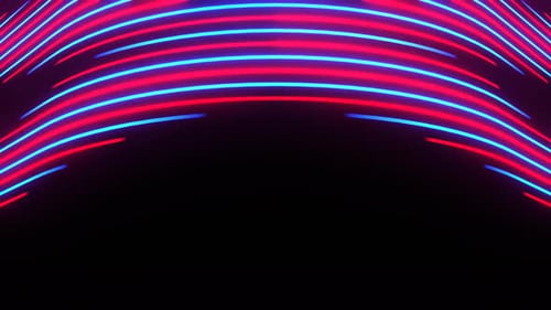 Red And Blue Abstract Neon Vertical Lines Show Background Vj Loop In 4K