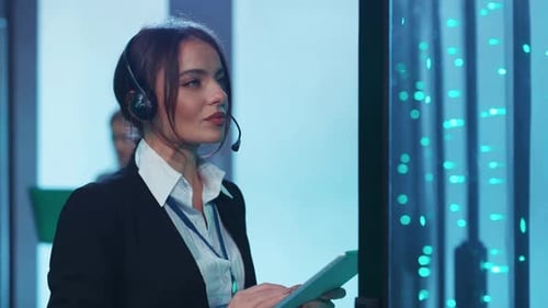 A Woman Manages a Hightech Data Center Using Tech to Ensure Smooth Ops