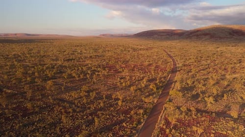 Aerial view of kalbarri national park at sunset, Australia.