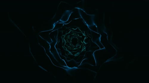 Abstract Glowing Digital Tunnel Loop Background