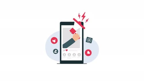 Animated Social Media Marketing on Smartphone with Megaphone