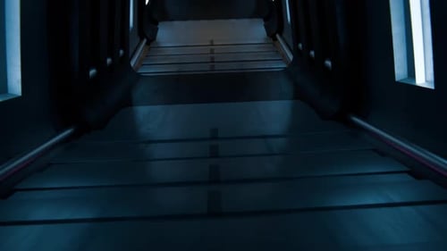 Fond de couloir de vaisseau spatial | UHD | 60fps