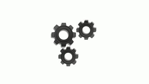 Three Black Gears in Triangular Formation