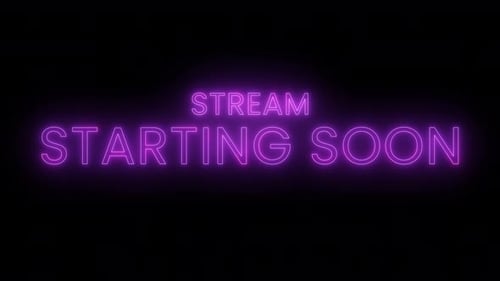 Texte « Starting Soon » avec effet glitch. Superposition graphique pour la diffusion en direct. La diffusion en 4K débutera bientôt
.