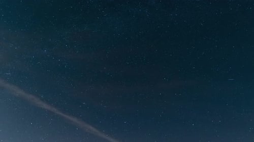 Starry Night Sky Time-Lapse with Shooting Stars