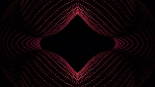 Abstract slowly rotating x shapes formed by narrow neon lines