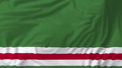 Seamless Loop of Green, White, and Red Striped Flag Waving