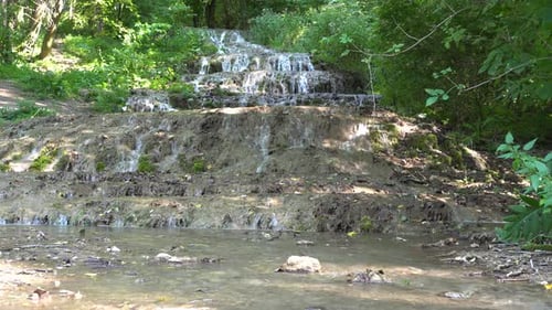 A beautiful waterfall in the forest