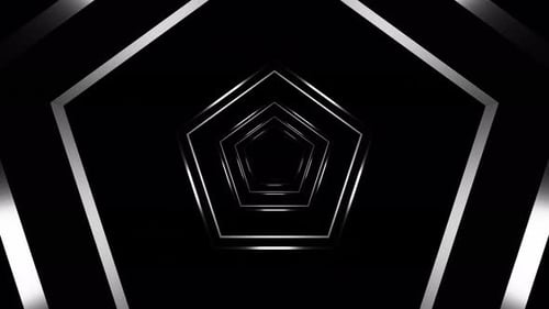 Black and White Abstract Hexagon Loop Animation