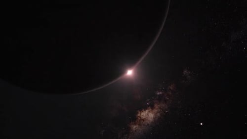 Distant view of the Milky Way galaxy