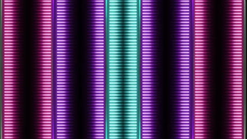 Dynamic Neon Vertical Lines Pulsing Light Background