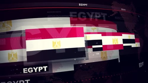 Egypt Flag World News Intro