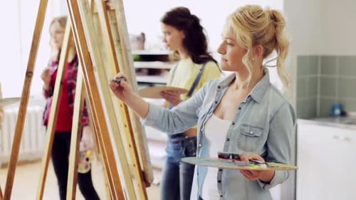 Art School Creativity and Acrylic Activity