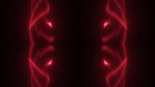 Abstract red light effects creating dynamic motion on a black background
