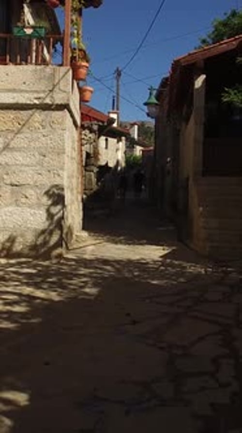 Vertical Video of Rural Village Street