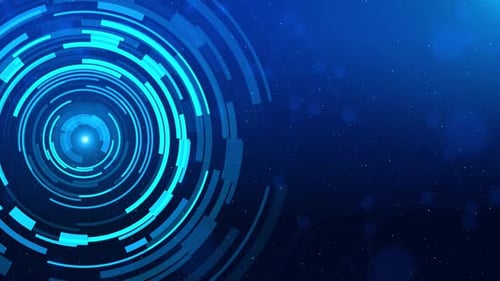 Futuristic HUD Circular Technology Interface Loop Background