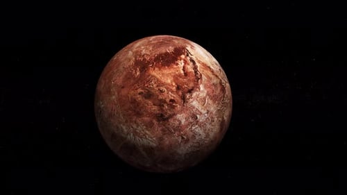 Spinning Realistic Makemake Fictional Planet