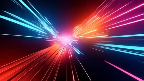 Hyperraumreisen, lebendige Geschwindigkeitslinien, digitale Kunst