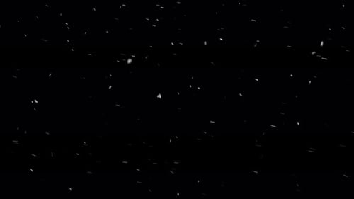 Gentle Snowfall Particles Effects On Transparent Alpha Background