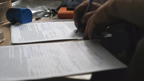 Signing A Contract At The Workplace