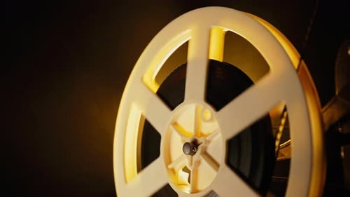 Vintage Film Reel Spinning