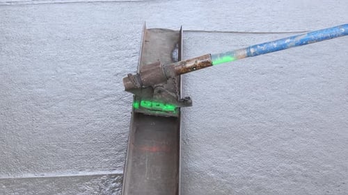 Concrete Finishing Tool Smoothing Wet Concrete Slab