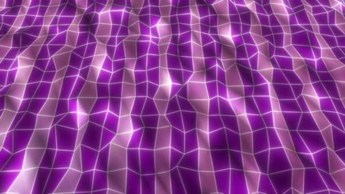 Abstract Dynamic Glowing Purple Grid Motion Background