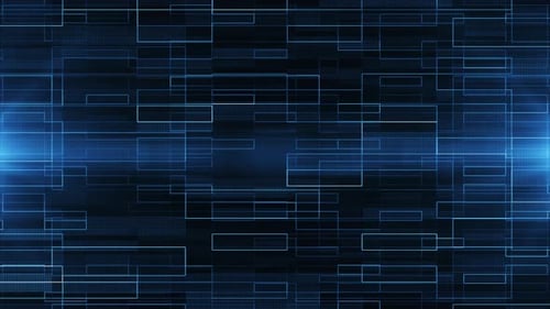 Animated Blue Digital Circuit Board Grid Loop Background