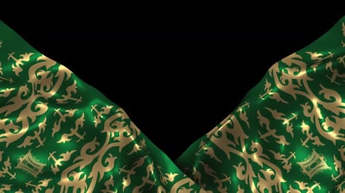 Indonesia Indonesian Ethnic Silk Pattern Cloth Sarung Batik Aceh Pinto Songket Green Wave Alpha 3