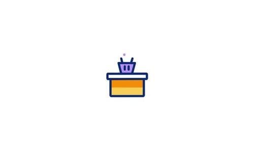 Flat Design Business Purchase Transaction Icon Animation