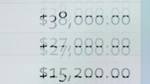 Services Payment on Pc Monitor Closeup Online Invoices Contactless Payment Blanks Bills on Computer