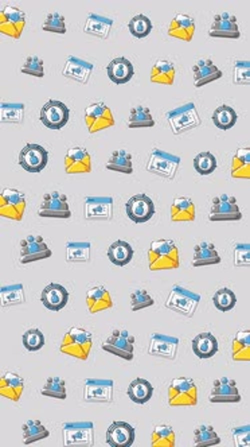 Digital Marketing Business Icons Seamless Loop Background