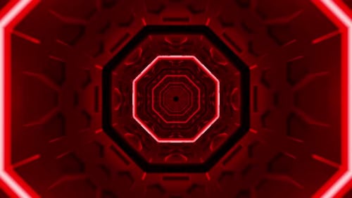 Red Endless Tunnel Loop