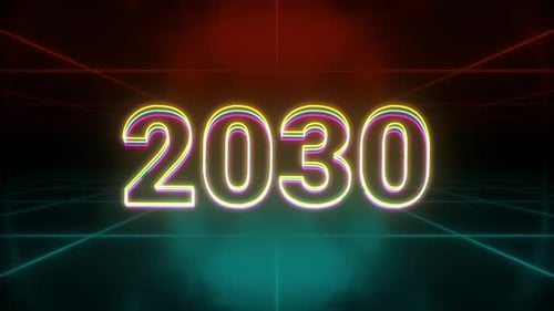Neon 2030 Text Animation for Futuristic Projects