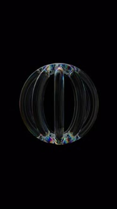 Iridescent Abstract Sphere Morphing Dynamic Seamless Loop
