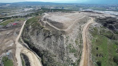 Aerial City Dump and Birds