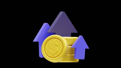 3D Business Profit Animation