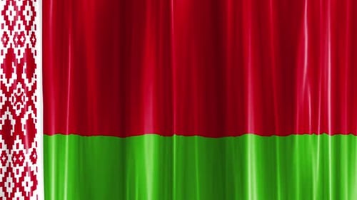 Belarus Flag Waving Seamless Loop Animation