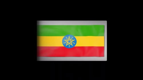 Waving Ethiopia Flag Animation