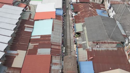 Train Market in Thailand
