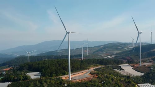 Wind Turbines at Wind Power Plant