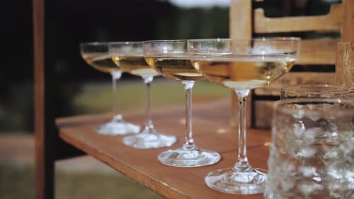Champagne Glasses Ready for a Wedding Celebration