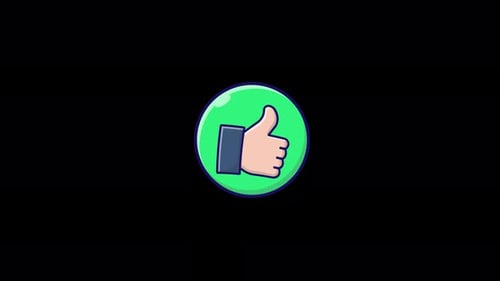 Vídeo de animación de Thumbs Up Concept, transparente