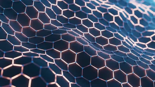 Loop hexagonal structure background