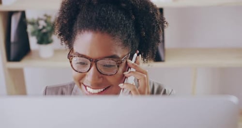 4k video footage of a young attractive businesswoman working in her office